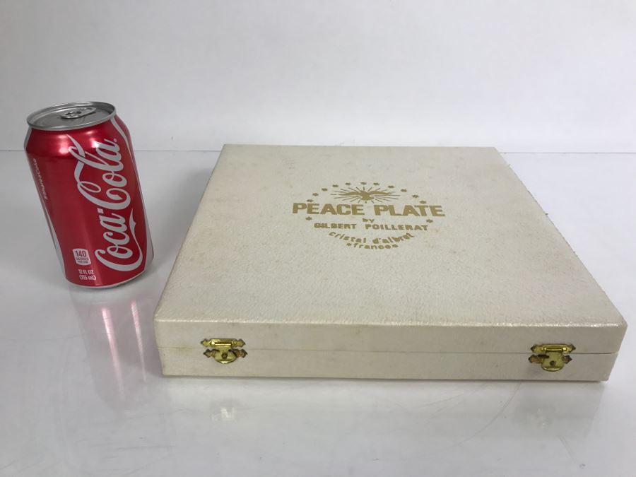 Limited Edition Peace Crystal Plate PAX By Gilbert Poillerat Executed By Cristal D'Albret France 1813 Of 3700 [Photo 5]