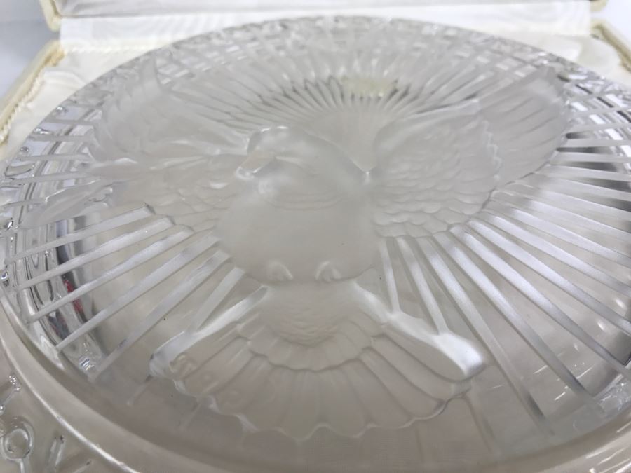 Limited Edition Peace Crystal Plate PAX By Gilbert Poillerat Executed By Cristal D'Albret France 1813 Of 3700 [Photo 12]