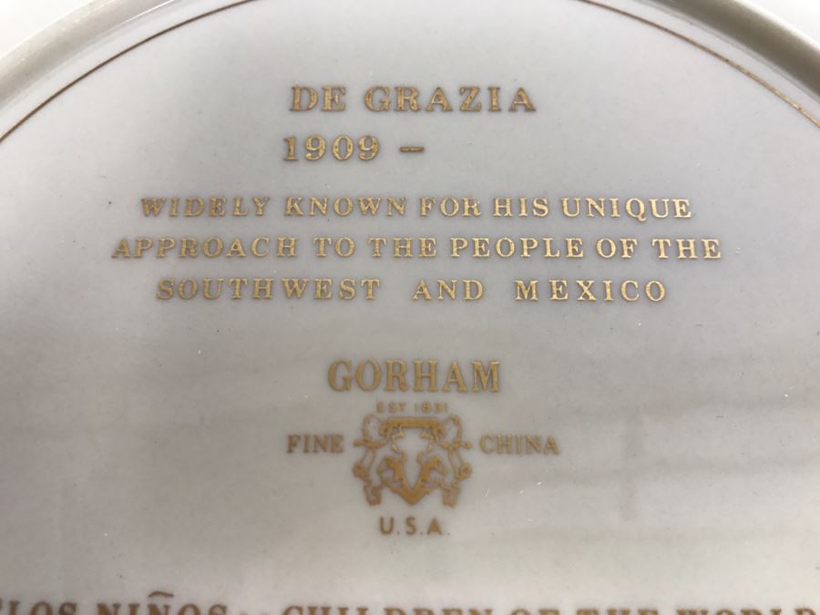 Vintage 1976 De Grazia Limited Edition Plate Gorham 'Los Ninos - Children Of The World' [Photo 9]
