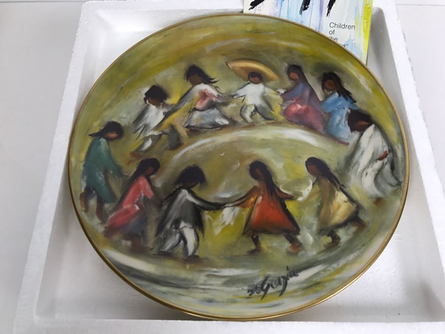 Vintage 1976 De Grazia Limited Edition Plate Gorham 'Los Ninos - Children Of The World' [Photo 11]