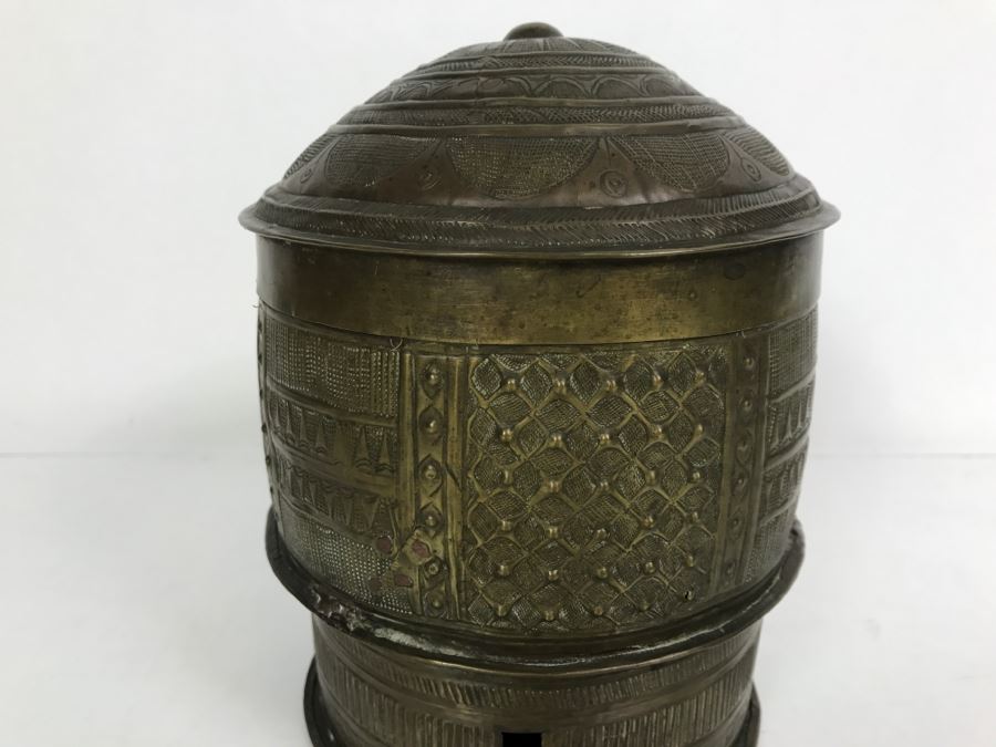 Vintage 'Forowa' From Ashanti West Africa Shea Butter Container Vessel Hammered Bronze Brass [Photo 3]