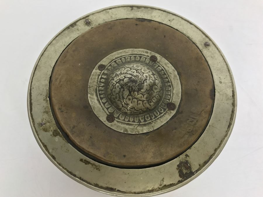 Vintage Tibetan Yak Butter Container Signed [Photo 6]