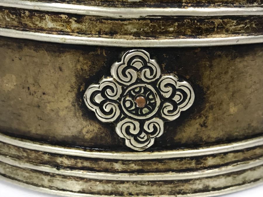 Vintage Tibetan Yak Butter Container Signed [Photo 5]