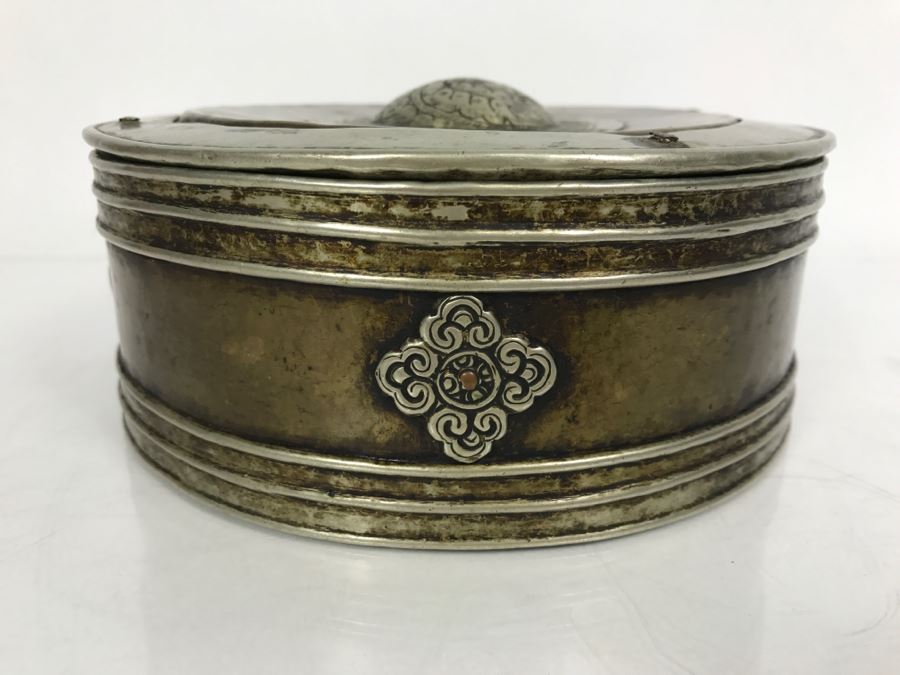 Vintage Tibetan Yak Butter Container Signed [Photo 3]