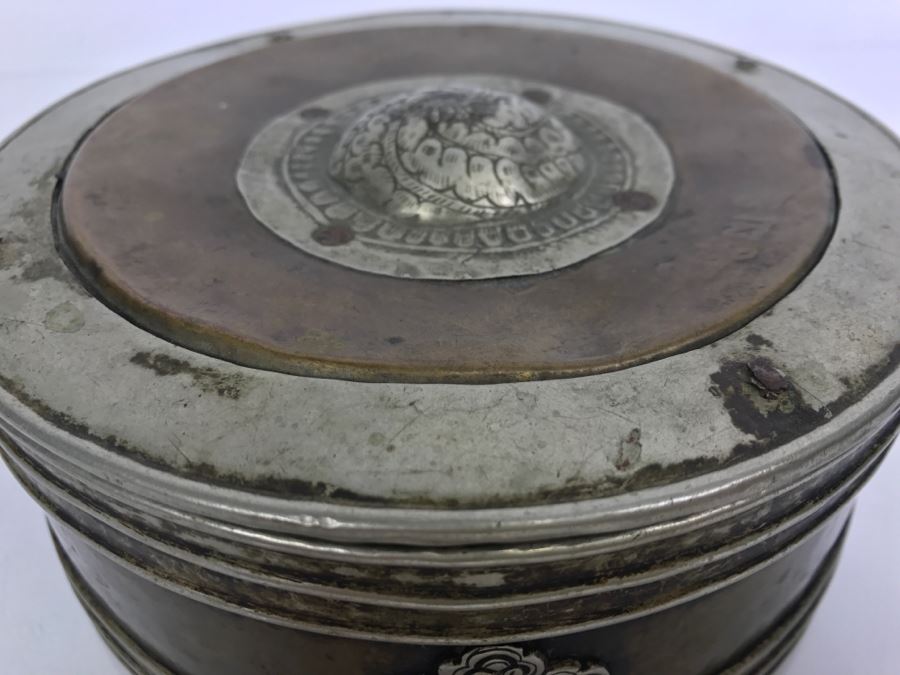 Vintage Tibetan Yak Butter Container Signed [Photo 8]