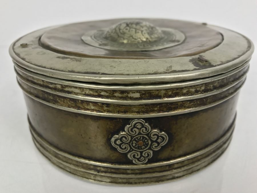 Vintage Tibetan Yak Butter Container Signed [Photo 9]