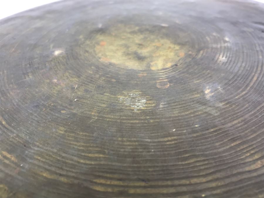 Vintage Hammered And Etched Brass Persian Vessel Pot [Photo 26]