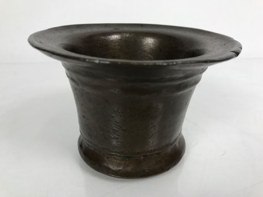 Antique Spanish Bronze Mortar Weighs 970g