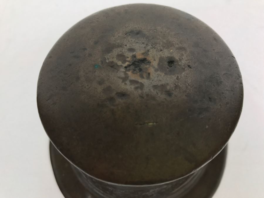 Antique Spanish Bronze Mortar Weighs 970g [Photo 13]