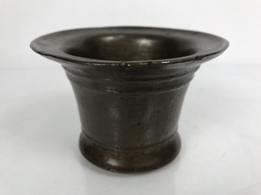 Antique Spanish Bronze Mortar Weighs 970g