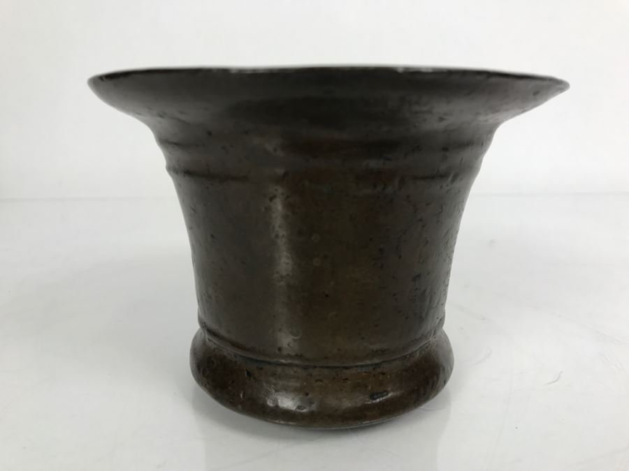 Antique Spanish Bronze Mortar Weighs 970g