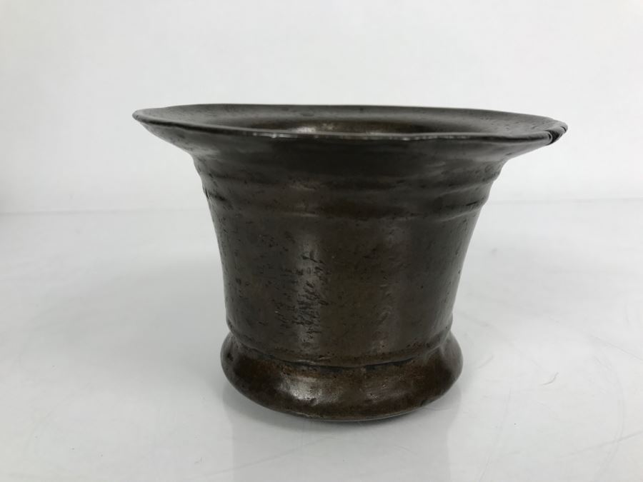 Antique Spanish Bronze Mortar Weighs 970g