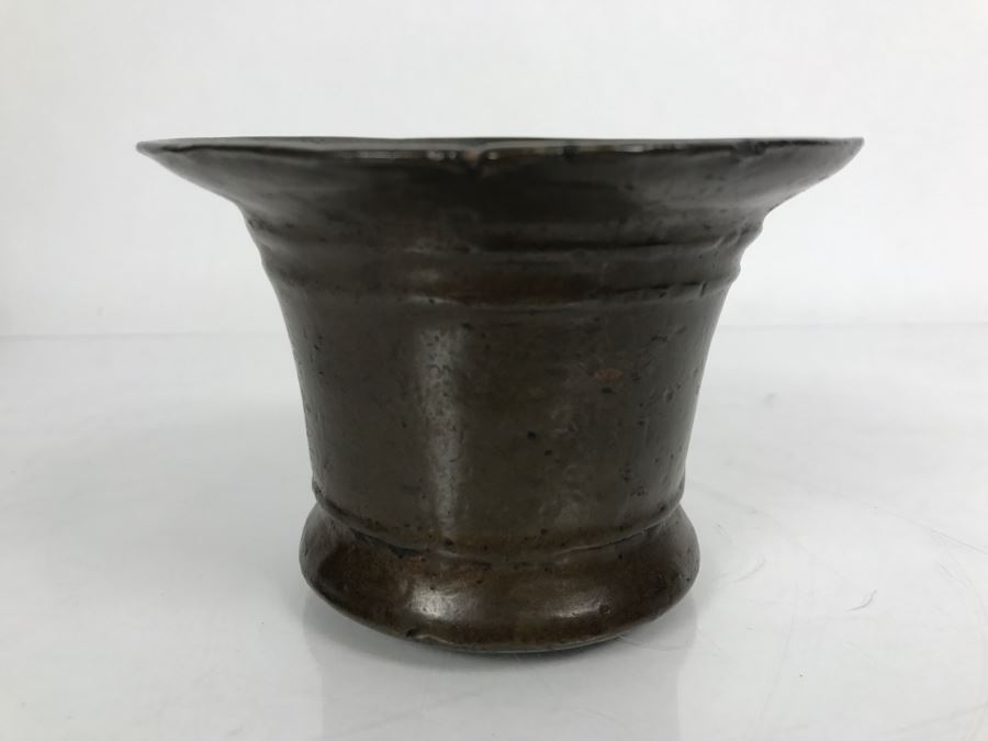 Antique Spanish Bronze Mortar Weighs 970g