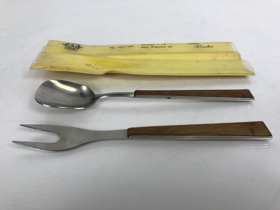 Vintage Stako Mid-Century Sweden Stainless Fork And Spoon Set