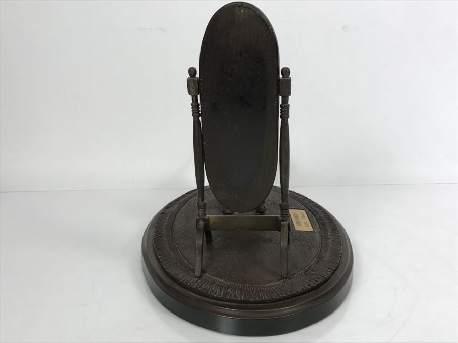 Limited Edition Bronze Of Bull Terrior Dog Staring At Refection In Mirror Titled 'Mirror, Mirror II' By Tony Acevedo 5 Of 350 [Photo 22]