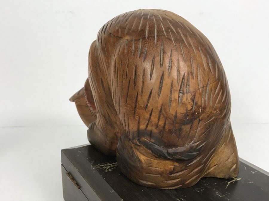 Wooden Carved Cat Sculpture (Box Not Included) [Photo 8]