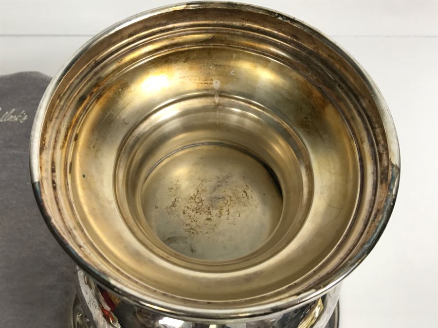 Vintage Silverplate Champagne Wine Bucket With Lion Head Handles [Photo 8]