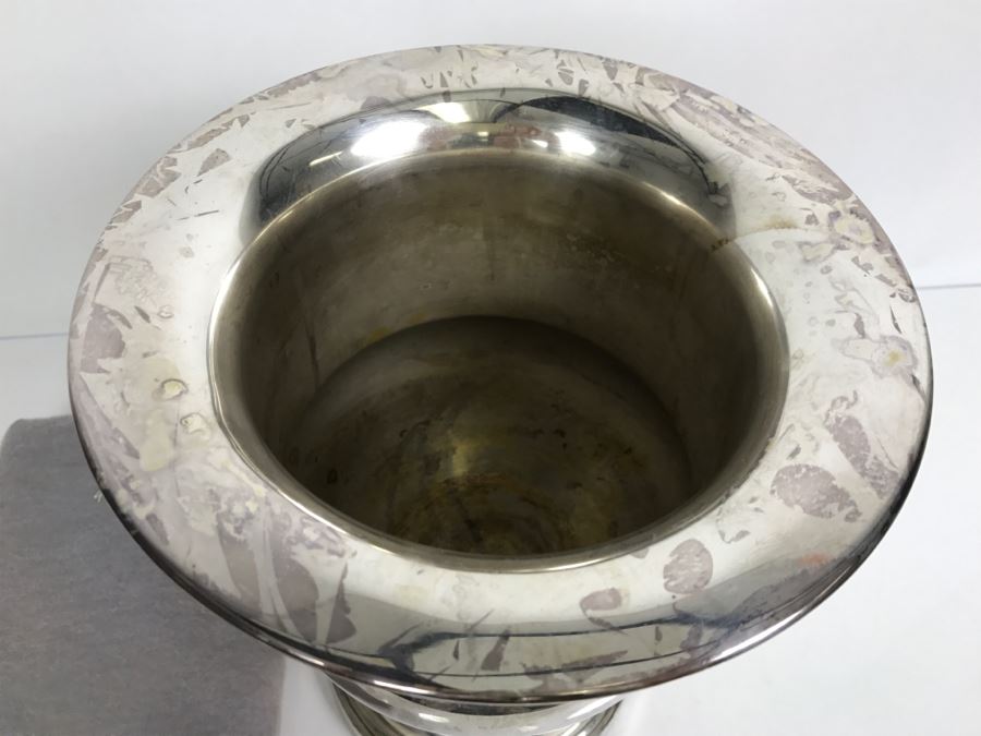 Vintage Silverplate Champagne Wine Bucket With Lion Head Handles [Photo 4]