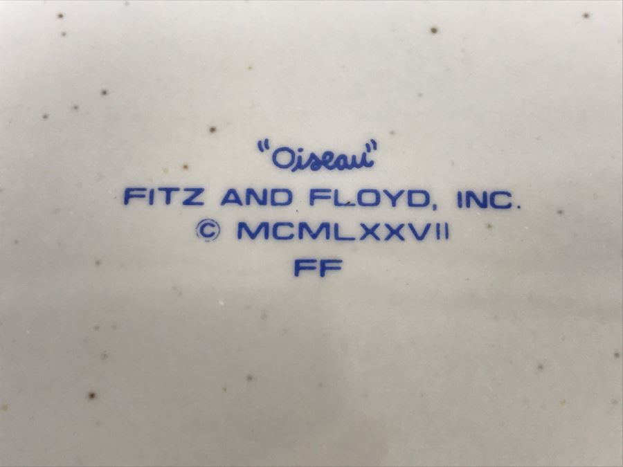 Vintage 1977 Set Of Six Bird Motif Bowls By Fitz And Floyd 'Oiseau' [Photo 8]