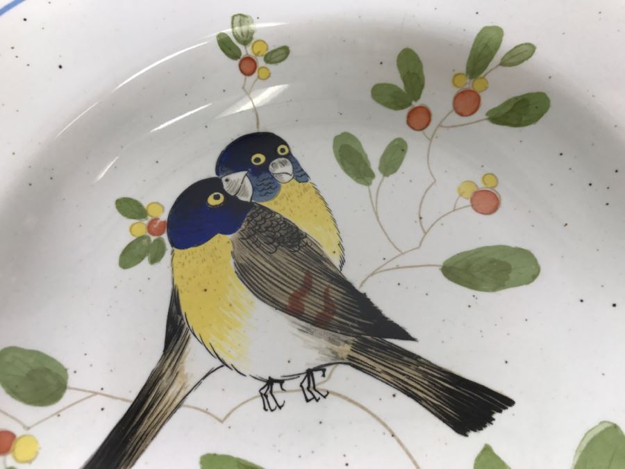 Vintage 1977 Set Of Six Bird Motif Bowls By Fitz And Floyd 'Oiseau' [Photo 4]