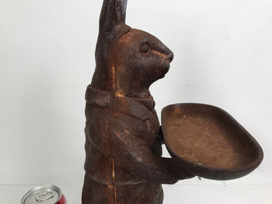 Heavy Cast Iron Rabbit Garden Bird Bath [Photo 6]
