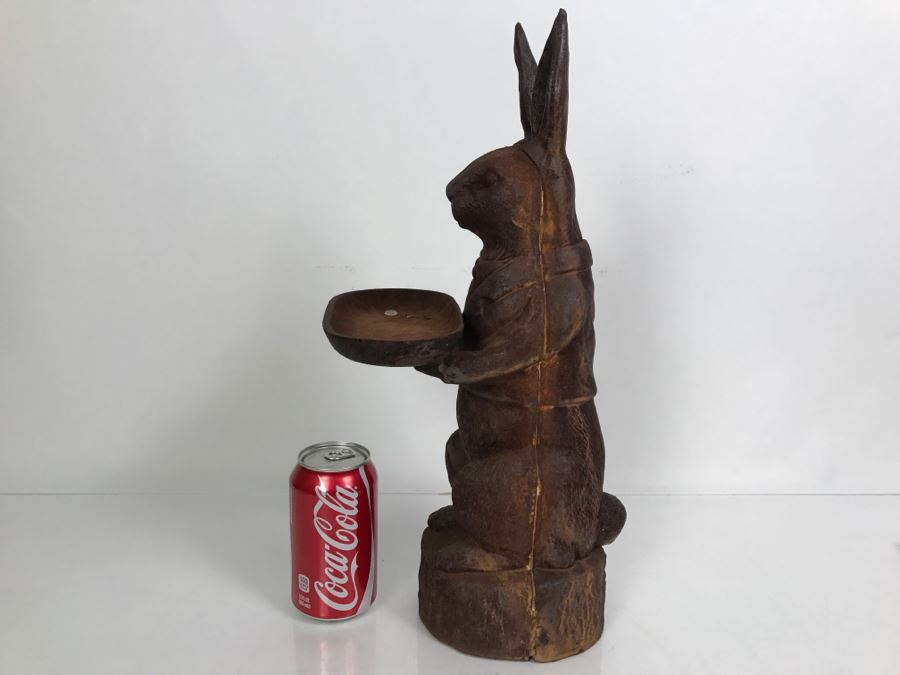 Heavy Cast Iron Rabbit Garden Bird Bath [Photo 11]