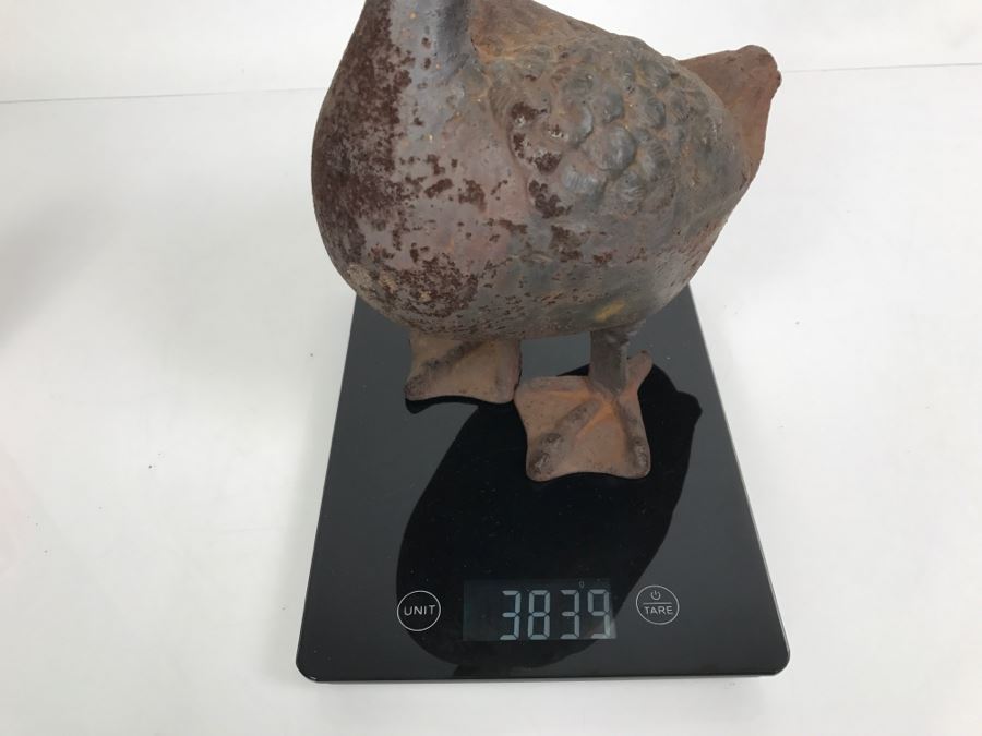 Cast Iron Garden Duck Goose (Note One Foot Is Slightly Chipped) Weighs 3,839g [Photo 11]