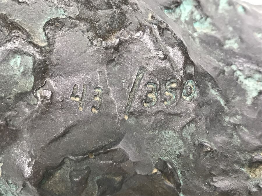 Vintage 1970 Polybronze Sculpture 'Save The Colors' By Thomas Holland With Certificate Of Authenticity 43 Of 350 [Photo 10]