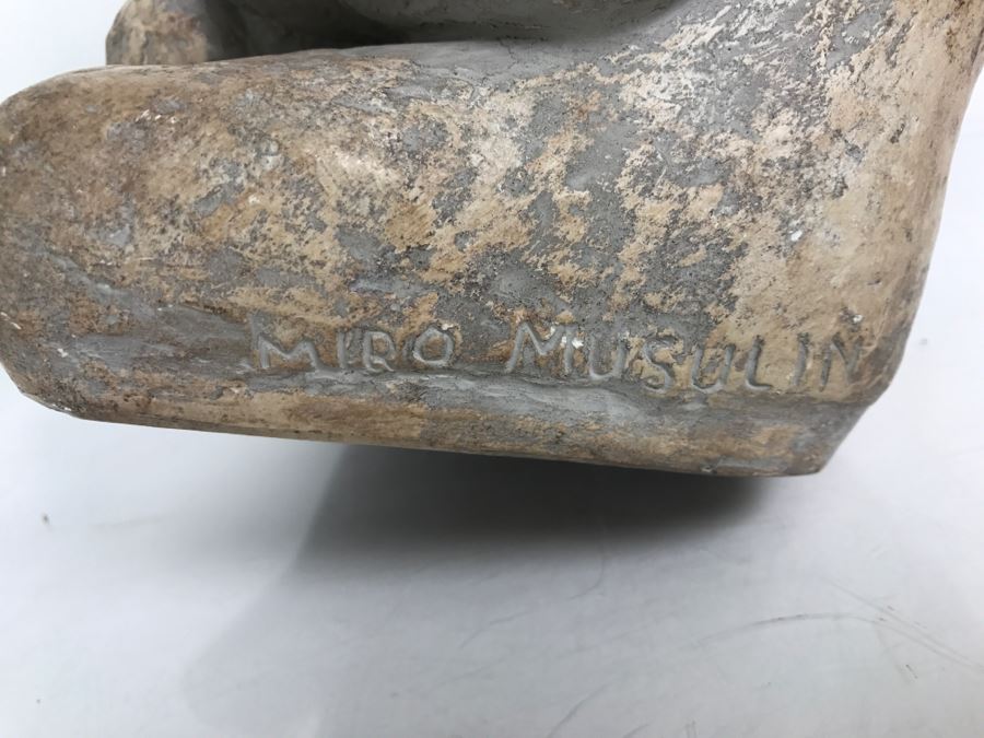 Vintage 1972 Boy With Rabbit Sculpture Miro Musulin Austin Productions [Photo 16]