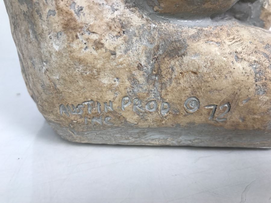 Vintage 1972 Boy With Rabbit Sculpture Miro Musulin Austin Productions [Photo 11]