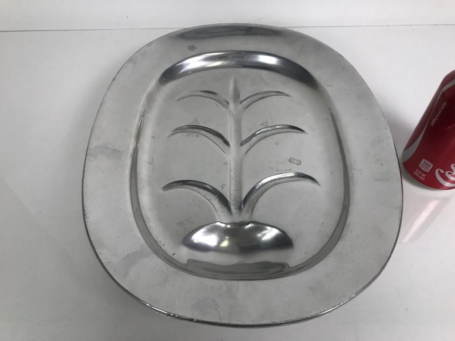 Vintage Wilton Columbia Armetale Olive Tree Well Meat Carving Platter Rwp Usa [Photo 1]