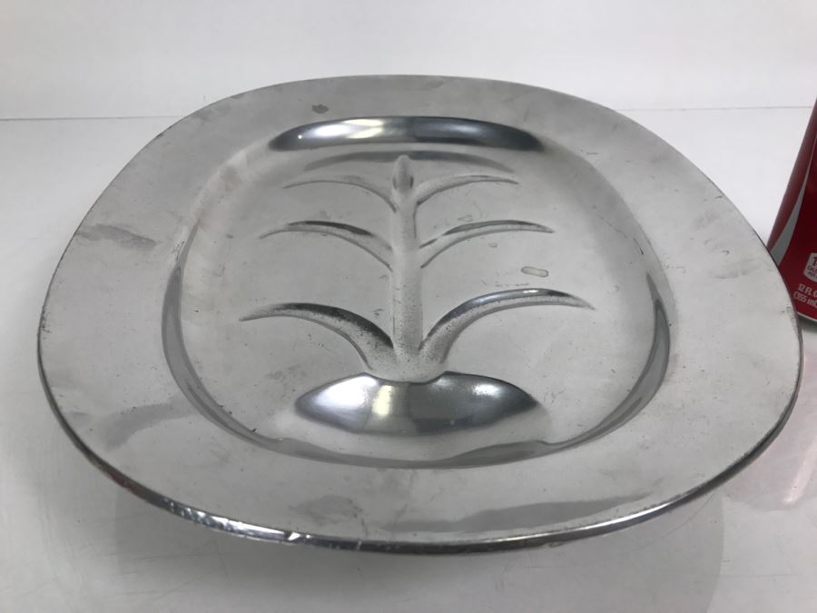 Vintage Wilton Columbia Armetale Olive Tree Well Meat Carving Platter Rwp Usa [Photo 3]