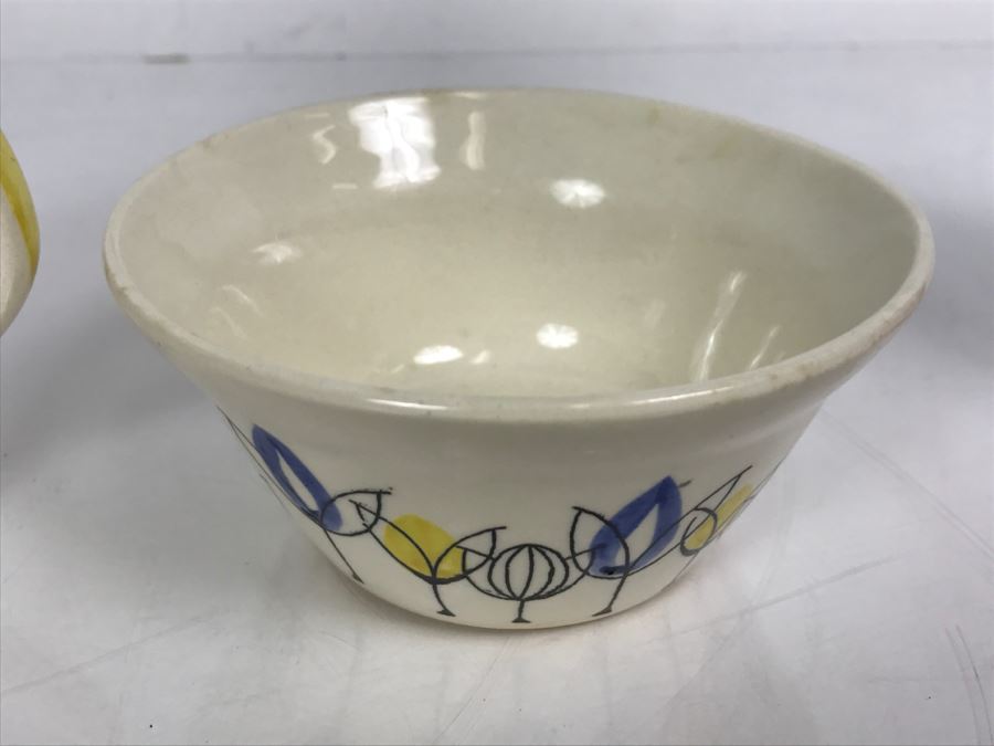 Vintage Mid-Century Stavangerflint Norway Creamer And Bowl And Fitz And Floyd Covered Scandinavian Design Covered Dish [Photo 20]
