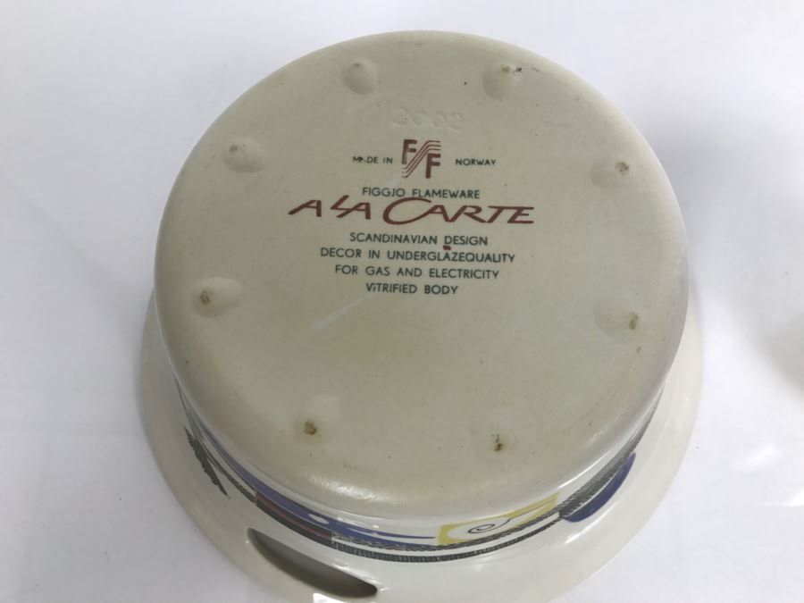 Vintage Mid-Century Stavangerflint Norway Creamer And Bowl And Fitz And Floyd Covered Scandinavian Design Covered Dish [Photo 14]