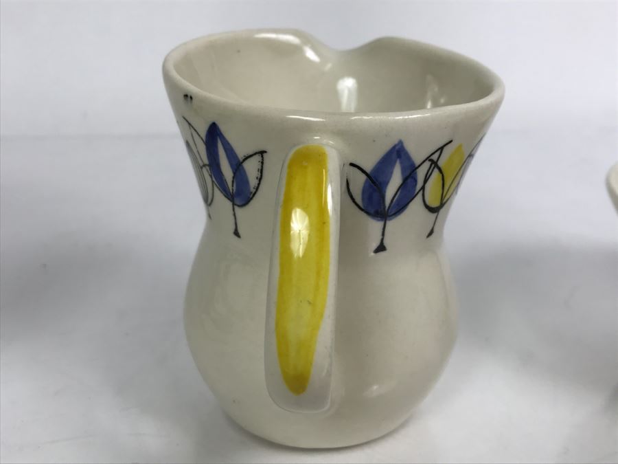 Vintage Mid-Century Stavangerflint Norway Creamer And Bowl And Fitz And Floyd Covered Scandinavian Design Covered Dish [Photo 21]