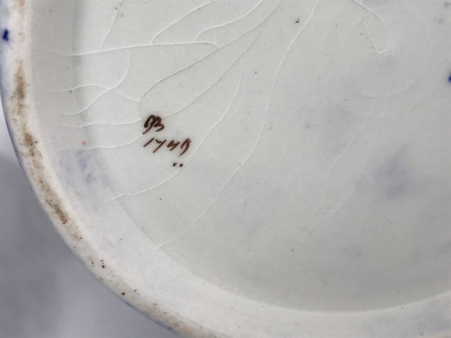 Pair Of Vintage Belfort Bisto England Blue And White Pitchers Bishop & Stonier [Photo 18]