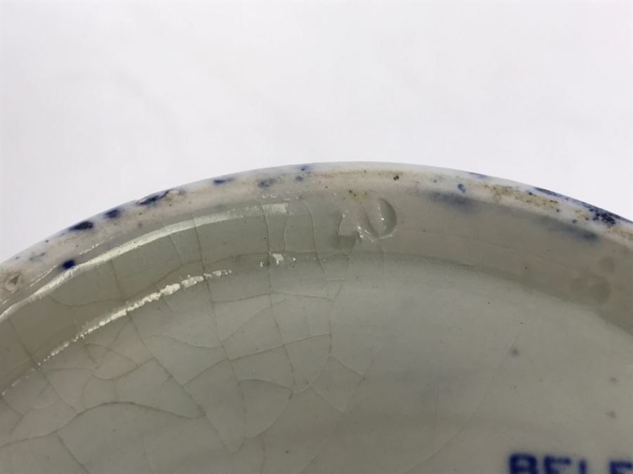 Pair Of Vintage Belfort Bisto England Blue And White Pitchers Bishop & Stonier [Photo 20]