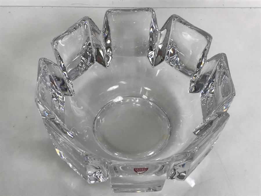 Orrefors Sweden Crystal Bowl Etched Signed [Photo 7]