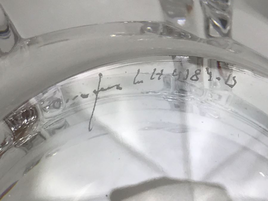 Orrefors Sweden Crystal Bowl Etched Signed [Photo 11]