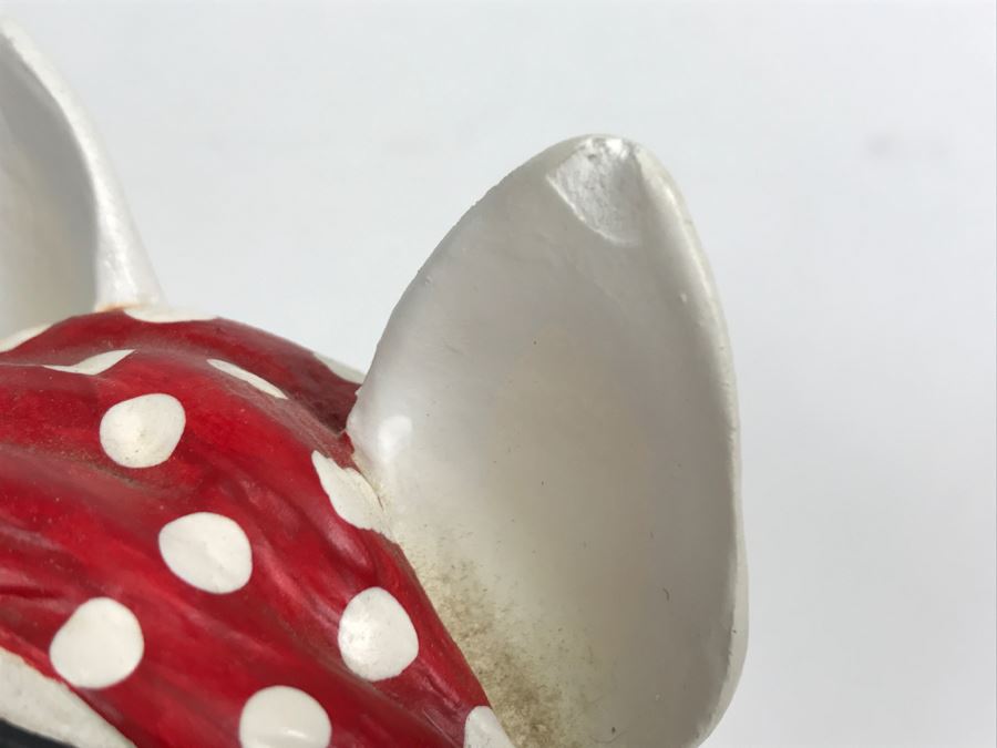 Plaster Sculpture Of Bull Terrier Dog Signed Silverwood XXX Lethin Small Chip On Inside Of Dog Ear [Photo 5]