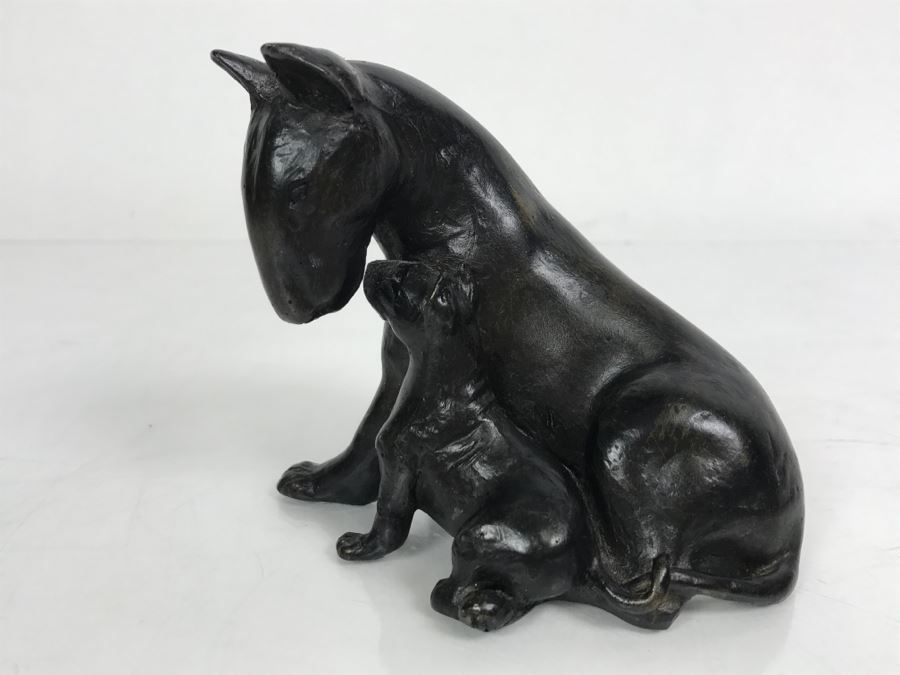 Small Bull Terrier With Puppy Sculpture [Photo 2]