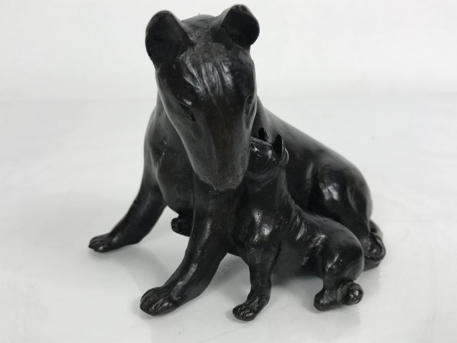 Small Bull Terrier With Puppy Sculpture [Photo 11]