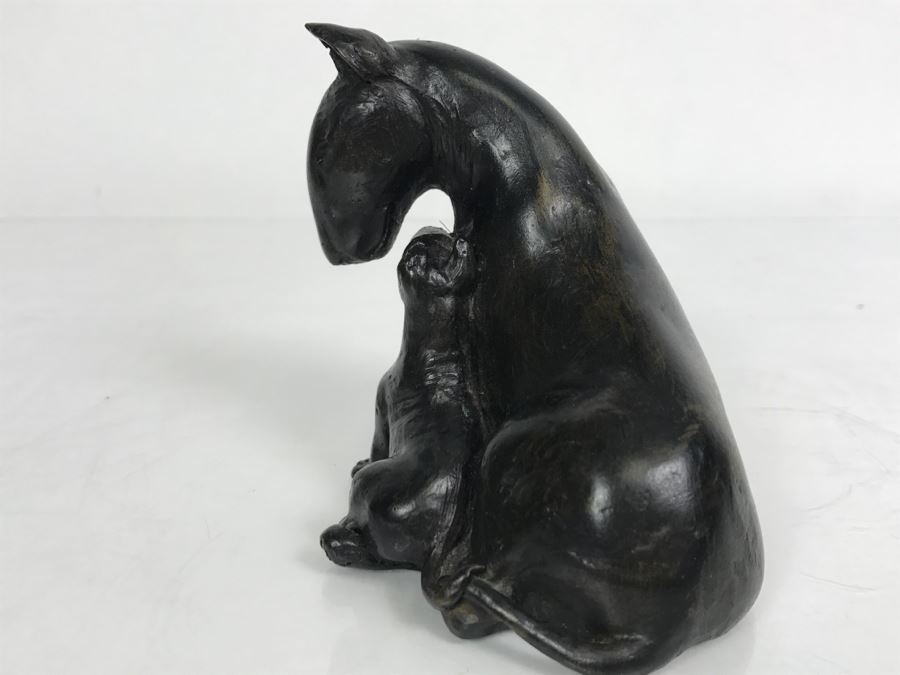 Small Bull Terrier With Puppy Sculpture [Photo 5]