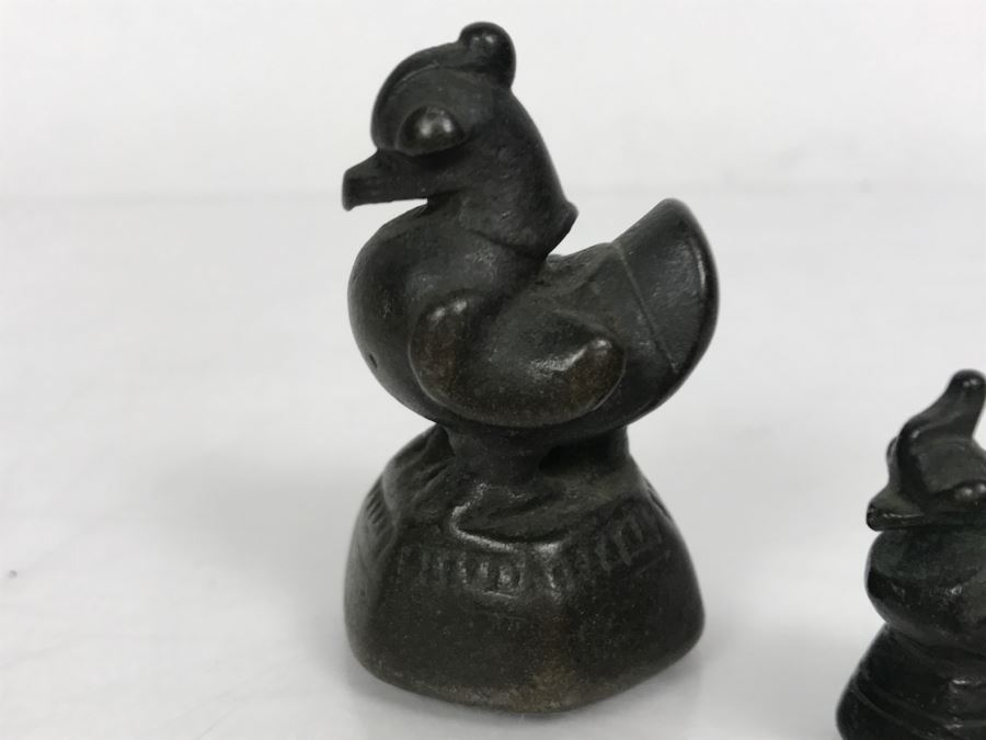 Pair Of Small Asian Bronze Bird Sculptures [Photo 2]