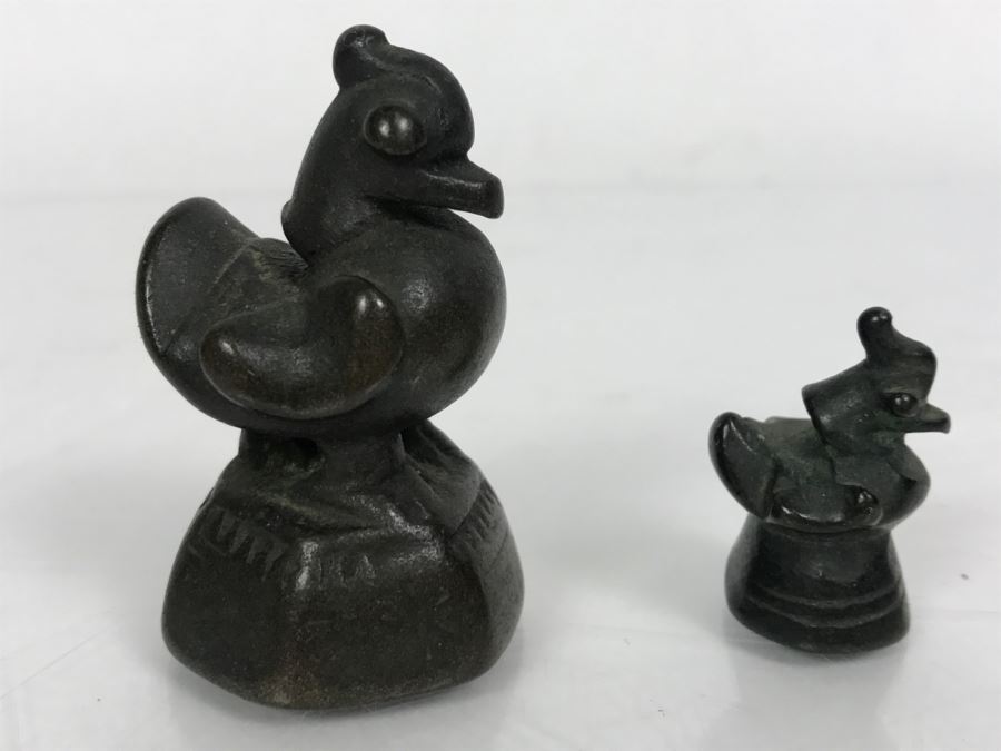 Pair Of Small Asian Bronze Bird Sculptures [Photo 5]