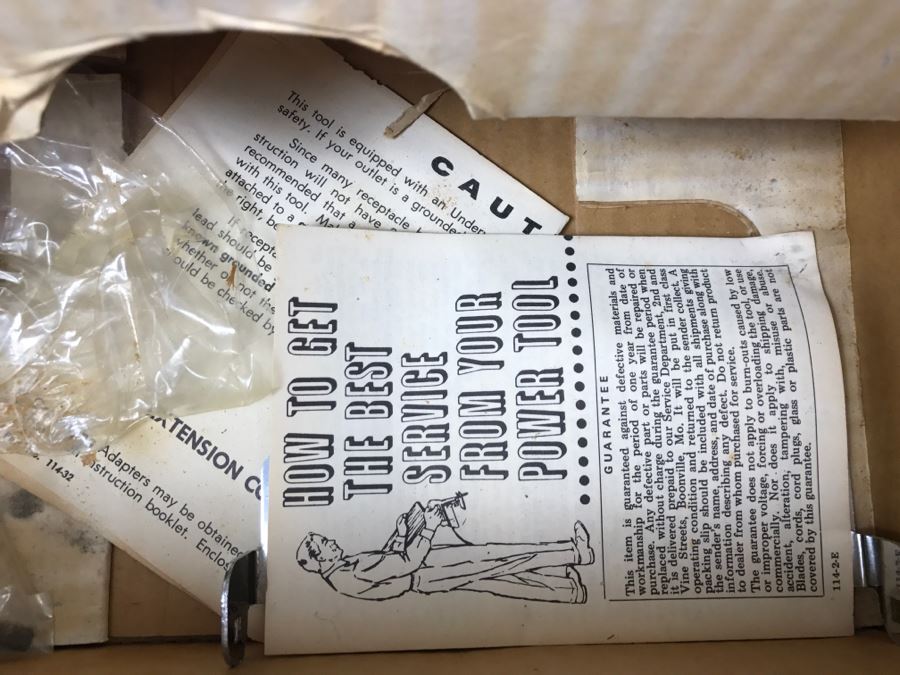 McGraw-Edison Electric Planer Double Race Ball Bearing Spindle With Box Model 751000 [Photo 13]