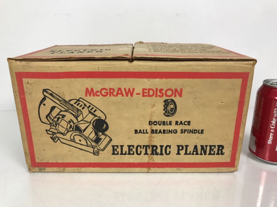 McGraw-Edison Electric Planer Double Race Ball Bearing Spindle With Box Model 751000 [Photo 2]