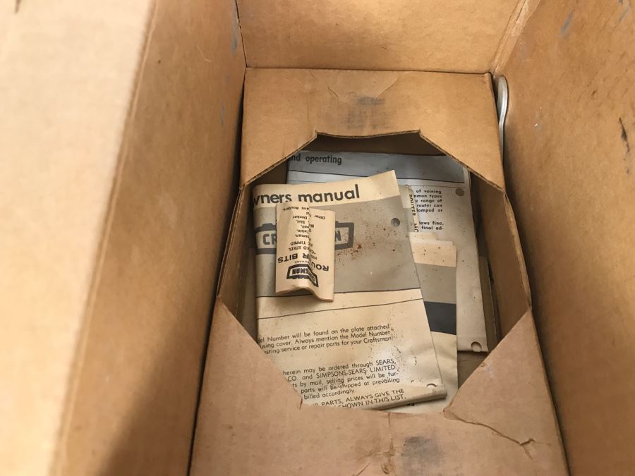 SEARS 3/4 H.P. Power Router With Box And CRAFTSMAN Metal Router Bit Case 25066 [Photo 9]