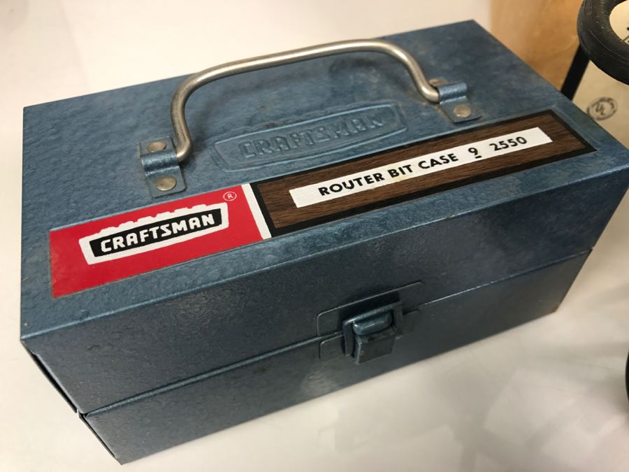 SEARS 3/4 H.P. Power Router With Box And CRAFTSMAN Metal Router Bit Case 25066 [Photo 7]