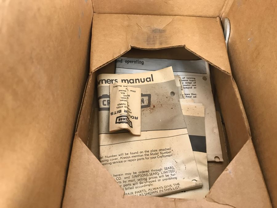 SEARS 3/4 H.P. Power Router With Box And CRAFTSMAN Metal Router Bit Case 25066 [Photo 10]